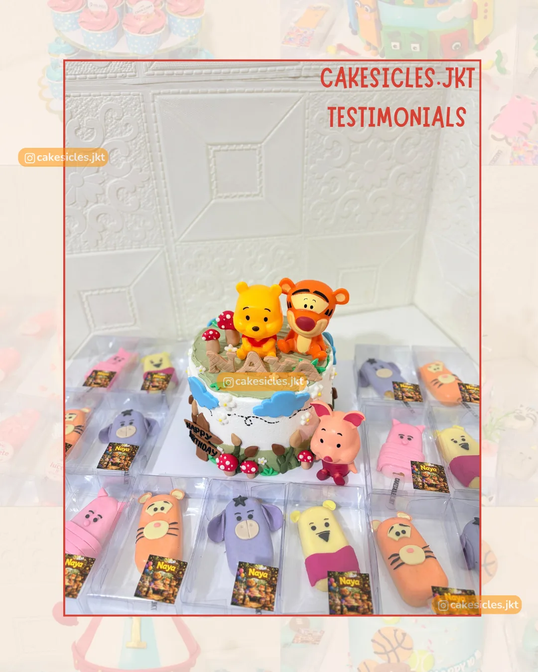 Winnie the Pooh Cake Cakesicles